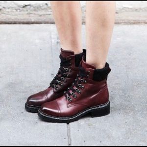 Frye Samantha Hiker Boots 7 Bordeaux